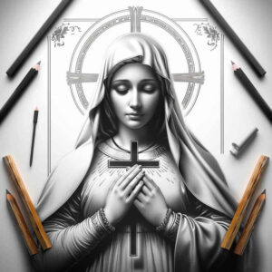 mary-purity-symbol – tattoo design ideas free ai generated – micro-realism – for-lower-leg – Gallery: mary-inkby-ai