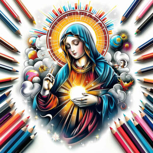 mary-purity-symbol – tattoo design ideas free ai generated – shadow-realism – for-arm – Gallery: mary-inkby-ai