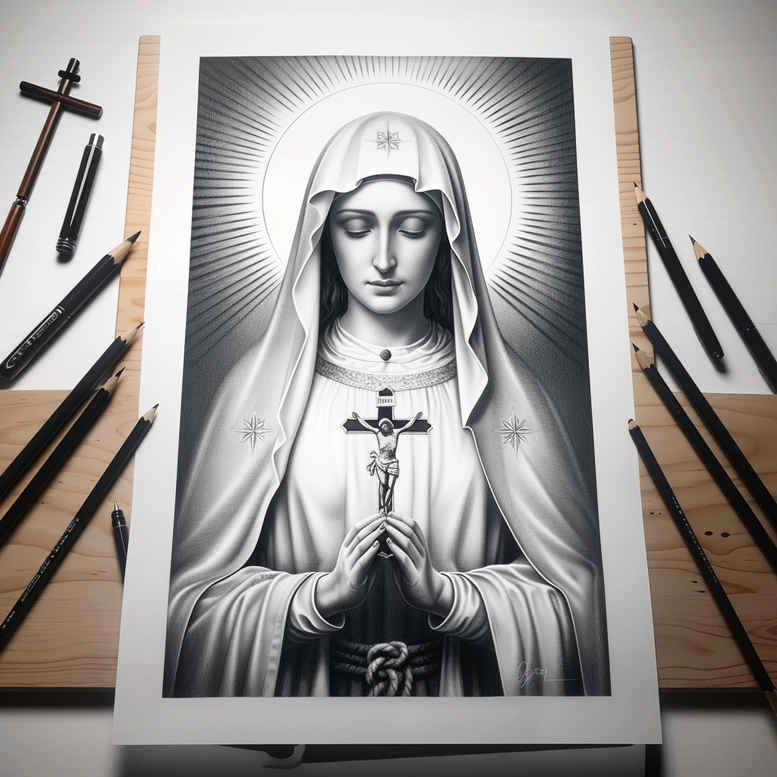 mary-with-child – tattoo design ideas free ai generated – inner-glow – for-lower-arm – Gallery: mary-inkby-ai