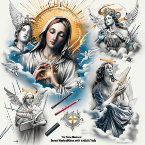 mary-with-child – tattoo design ideas free ai generated – natural-contours – for-shin – Gallery: mary-inkby-ai