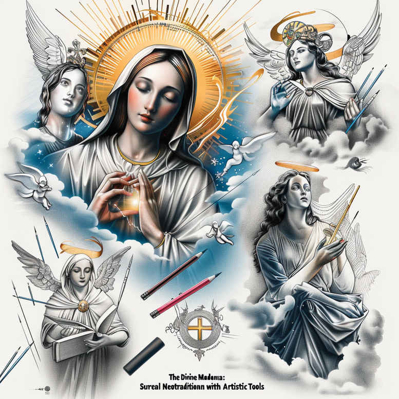 mary-with-child – tattoo design ideas free ai generated – natural-contours – for-shin – Gallery: mary-inkby-ai