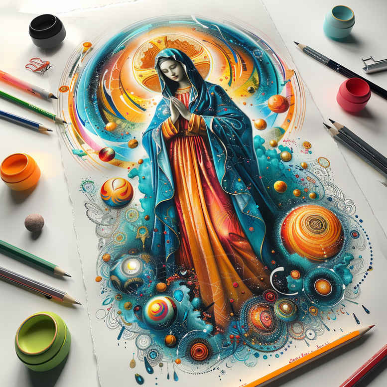 mary-with-crown – tattoo design ideas free ai generated – photo-like-tattoo – for-ribs – Gallery: mary-inkby-ai