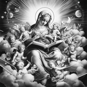 mary-with-grace – tattoo design ideas free ai generated – illustrative-style – for-biceps – Gallery: mary-inkby-ai
