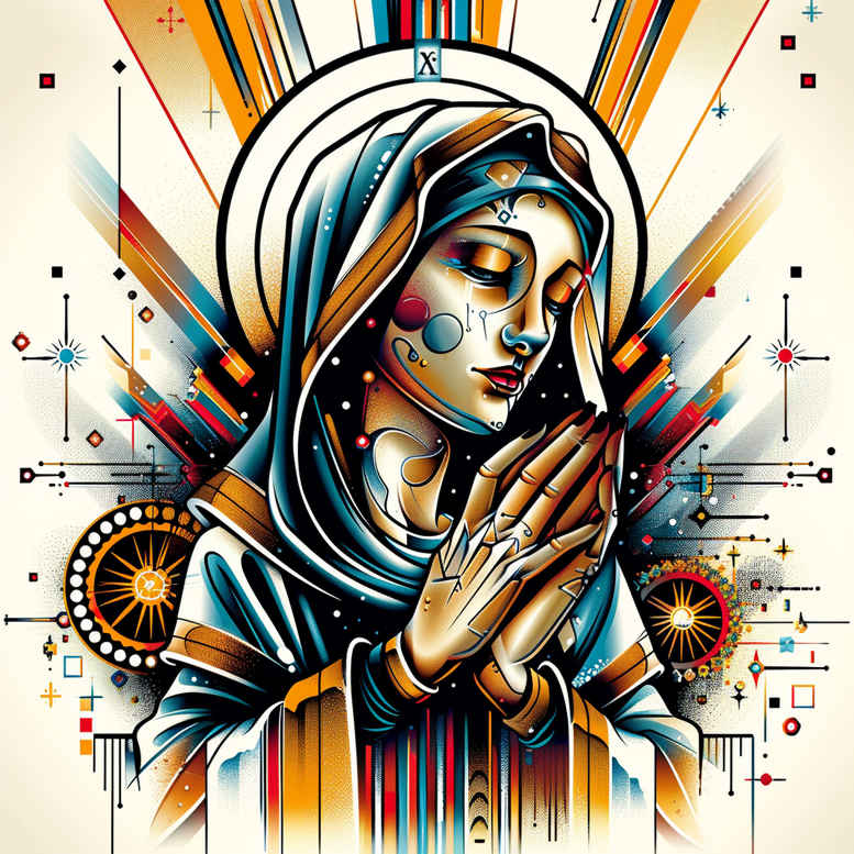 mary-with-grace – tattoo design ideas free ai generated – true-to-life – for-shoulder-blade – Gallery: mary-inkby-ai