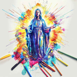 mary-with-prayer – tattoo design ideas free ai generated – ai-generated-realism – for-collarbone – Gallery: mary-inkby-ai