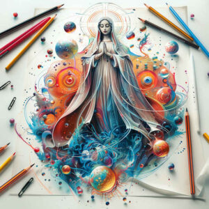 mary-with-prayer – tattoo design ideas free ai generated – tattoo-reflection – for-elbow – Gallery: mary-inkby-ai