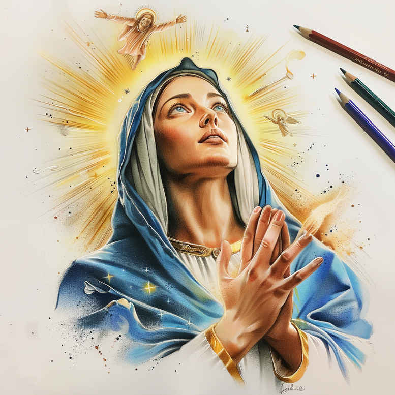 mystical-mary – tattoo design ideas free ai generated – clean-whites – for-foot – Gallery: mary-inkby-ai