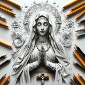 realistic-mary – tattoo design ideas free ai generated – contrast-ink – for-triceps – Gallery: mary-inkby-ai