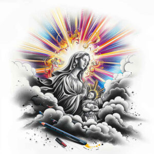 mary tattoo design ideas Surrealism dreamscape caring shows determination