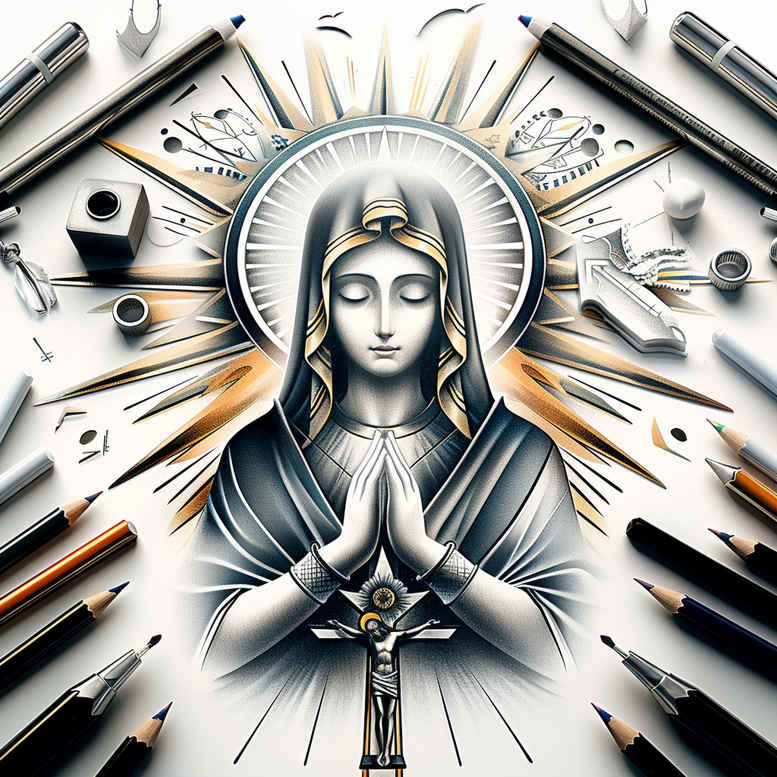 mary tattoo design ideas layered color compassionate for wrist side