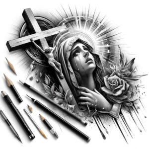 mary tattoo design ideas esoteric symbolism devotional for collarbone