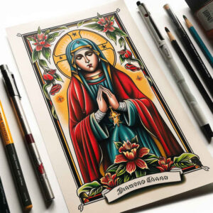 mary tattoo design ideas rich blacks gentle for outer arm
