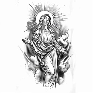mary tattoo design ideas dreamlike gentle symbol of determination