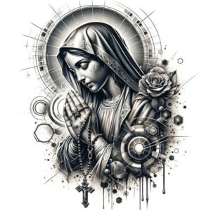 mary tattoo design ideas ethereal mother of god embodying endurance