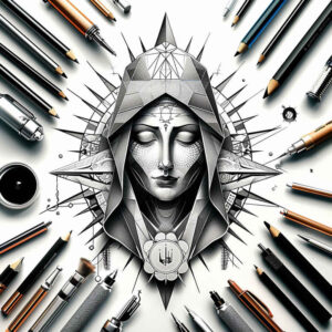 mary tattoo design ideas high-contrast motherly for side