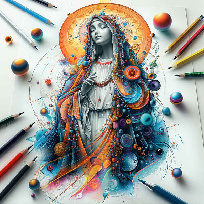 mary tattoo design ideas Surrealism surreal lighting motherly for toe