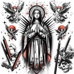 mary tattoo design ideas bold texture peaceful represents perseverance