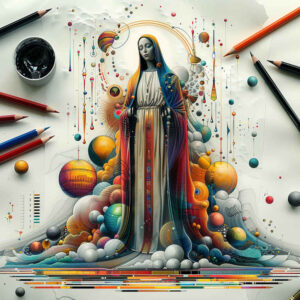 mary tattoo design ideas Surrealism visual paradox prayerful for inner arm