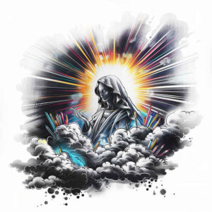 mary tattoo design ideas mirrored effect prayerful stands for courage