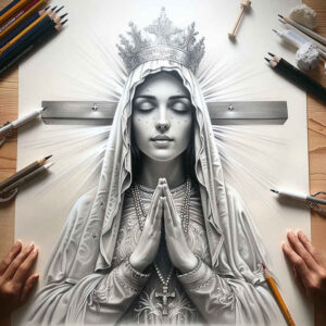 mary tattoo design ideas textured shading religious for neck