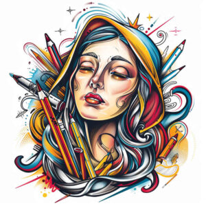 mary tattoo design ideas Surrealism disorienting religious for shoulder blade