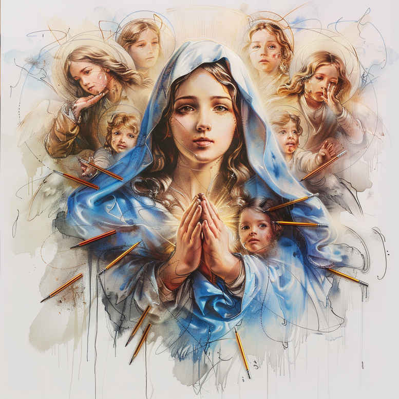 mary tattoo design ideas Realism natural look sacred imagery embodying courage