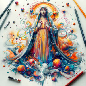 mary tattoo design ideas soft-focus spiritual for temple