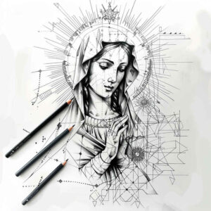 mary tattoo design ideas layered color symbolic shows strength