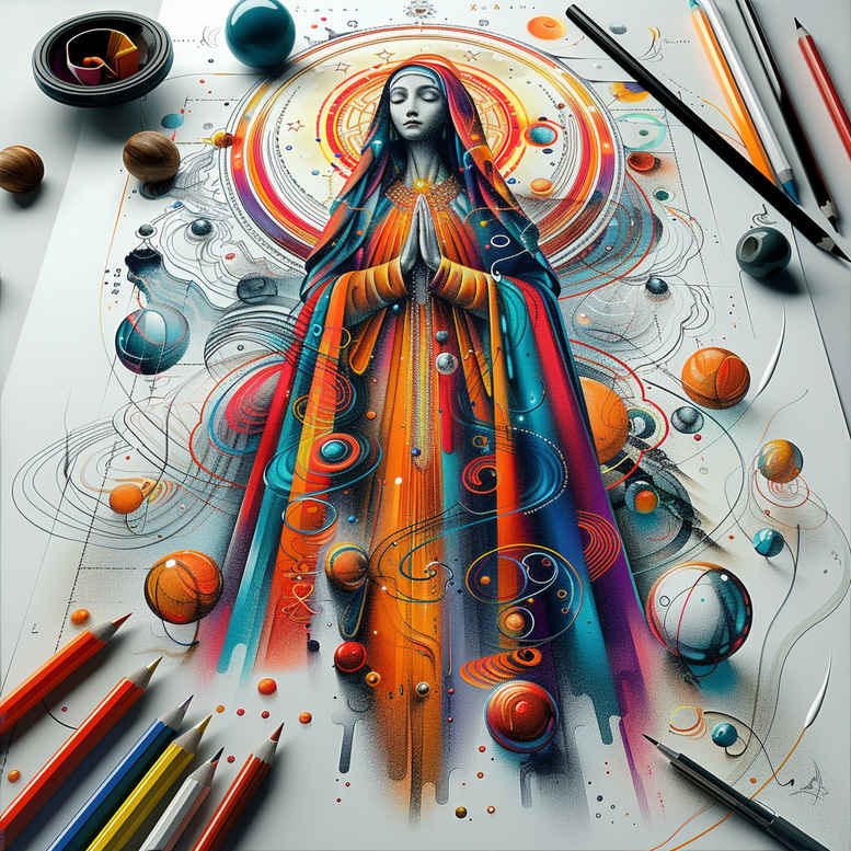 virgin-mary – tattoo design ideas free ai generated – high-fidelity – for-shoulder – Gallery: mary-inkby-ai