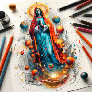 virgin-mary – tattoo design ideas free ai generated – true-to-life – for-abdomen – Gallery: mary-inkby-ai