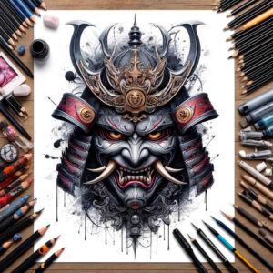 3d-effect-mask – tattoo design ideas free ai generated – neotraditional-clean-fill – for-side – Gallery: masks-inkby-ai