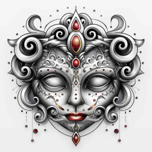 3d-effect-mask – tattoo design ideas free ai generated – realism-soft-focus – for-side – Gallery: masks-inkby-ai