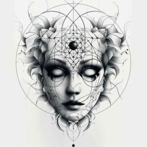 african-mask – tattoo design ideas free ai generated – neotraditional-soft-blending – for-upper-shoulder – Gallery: masks-inkby-ai