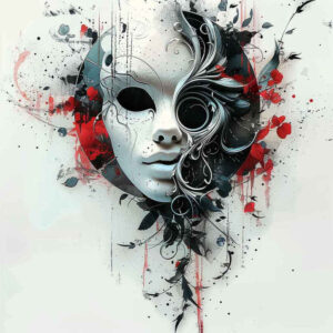 artistic-mask – tattoo design ideas free ai generated – realism-dimensional-ink – for-wrist – Gallery: masks-inkby-ai