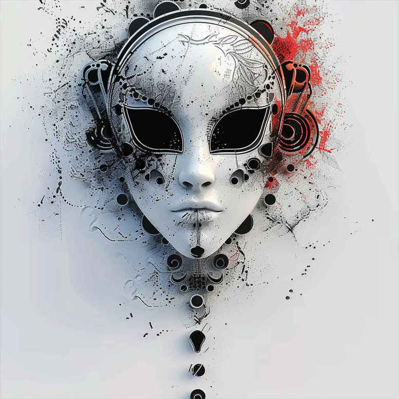 cultural-motif-mask – tattoo design ideas free ai generated – realism-photo-accuracy – for-foot – Gallery: masks-inkby-ai