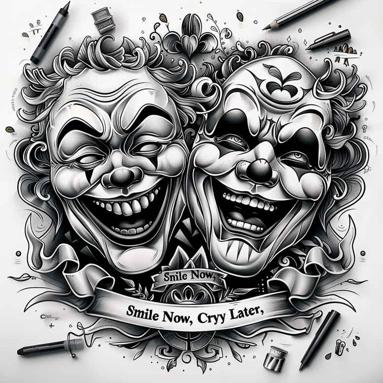 decorative-mask – tattoo design ideas free ai generated – realism-real-ink-flow – for-biceps – Gallery: masks-inkby-ai