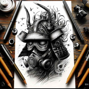 detailed-mask – tattoo design ideas free ai generated – neotraditional-classic-motifs – for-hand – Gallery: masks-inkby-ai