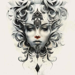 detailed-mask – tattoo design ideas free ai generated – realism-light-and-shadow-play – for-knee – Gallery: masks-inkby-ai