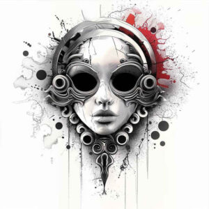 detailed-mask – tattoo design ideas free ai generated – realism-real-life-shading – for-outer-arm – Gallery: masks-inkby-ai