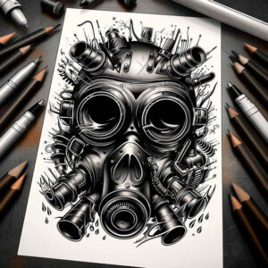 energetic-mask – tattoo design ideas free ai generated – realism-subtle-gradients – for-palm – Gallery: masks-inkby-ai