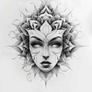 energetic-mask – tattoo design ideas free ai generated – surrealism-visual-paradox – for-toe – Gallery: masks-inkby-ai