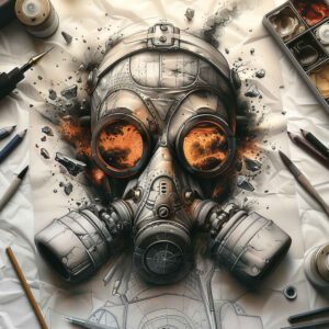 fine-line-mask – tattoo design ideas free ai generated – realism-naturalistic – for-triceps – Gallery: masks-inkby-ai