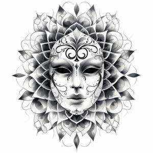 for-women – tattoo design ideas free ai generated – realism-ink-realism – for-elbow – Gallery: masks-inkby-ai