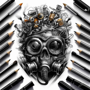 for-women – tattoo design ideas free ai generated – surrealism-bizarre – for-ribs – Gallery: masks-inkby-ai
