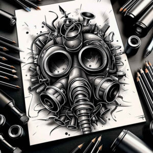 geometric-pattern-mask – tattoo design ideas free ai generated – neotraditional-bold-motifs – for-fingers – Gallery: masks-inkby-ai