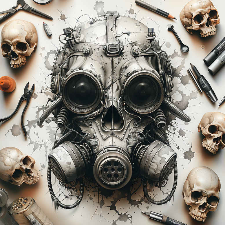 light-effect-mask – tattoo design ideas free ai generated – neotraditional-decorative-elements – for-full-back – Gallery: masks-inkby-ai