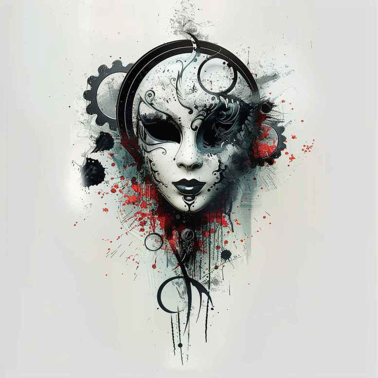 light-effect-mask – tattoo design ideas free ai generated – realism-gentle-shadow – for-elbow – Gallery: masks-inkby-ai