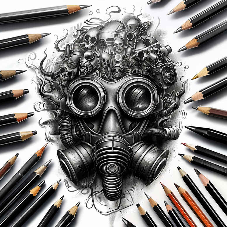 lined-mask – tattoo design ideas free ai generated – neotraditional-modern-classic – for-back-of-neck – Gallery: masks-inkby-ai