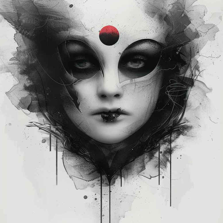 mask-in-motion – tattoo design ideas free ai generated – neotraditional-balanced-color – for-heel – Gallery: masks-inkby-ai