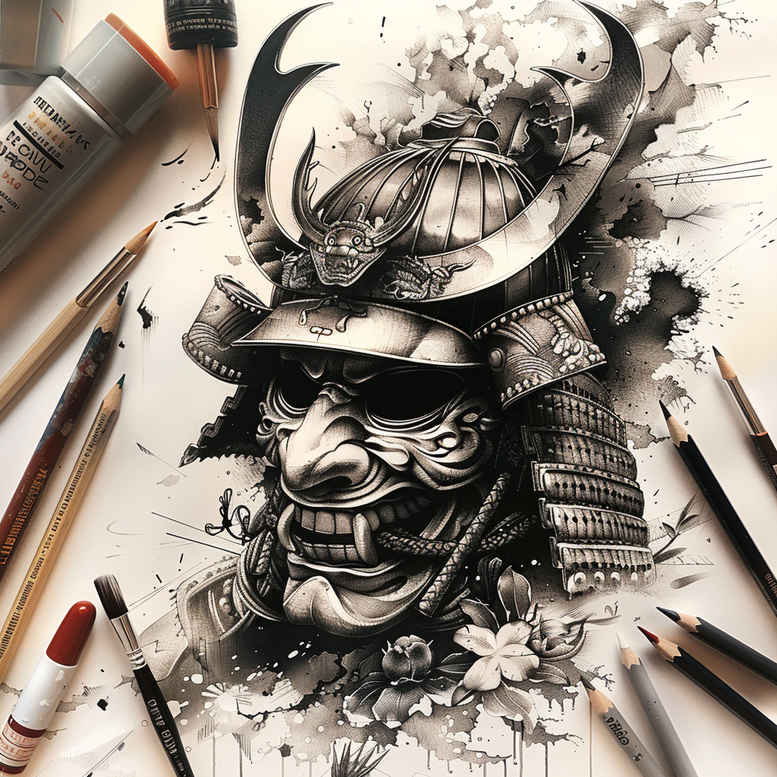mystical-mask – tattoo design ideas free ai generated – realism-minimal-grain – for-wrist-side – Gallery: masks-inkby-ai